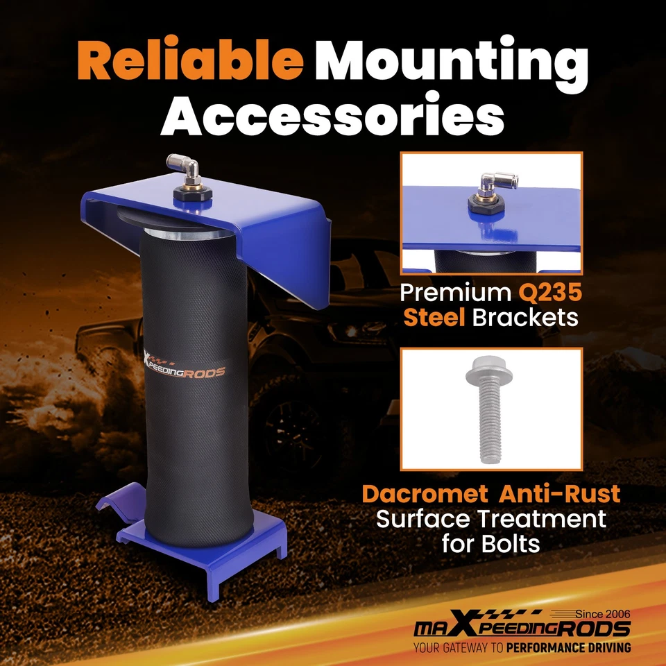 Kit de bolsa de resorte Air Helper 2000 lb para camioneta Dodge W100 1969-1977 1986-1989 Foto 3 de 4