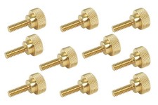 Thumb Screws 1/4-20 x 3/4" Solid Brass Diamond Knurled Right-Hand Threads