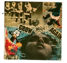 Grow Magic Again LARGE printed collage blank card GLOSSY FINISH. w/envelope