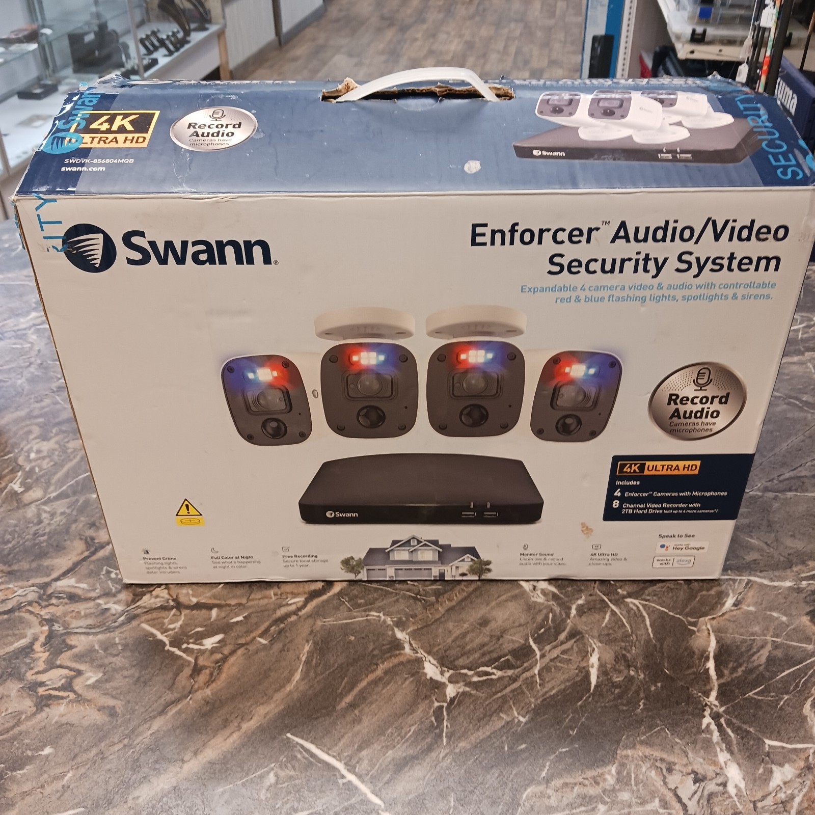 SWANN ENFORCER 4K 4 CAMERA SECURITY SYSTEM   # SWDVK-856804M
