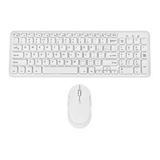 HW156 Wireless Keyboard Mouse Combo 96 Keys Ultra Thin Silent USB White