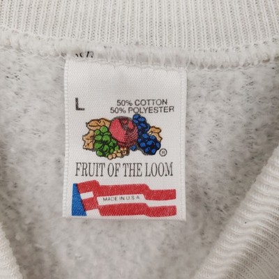 VINTAGE Fruit Of The Loom Sweatshirt Mens L Large White Washington