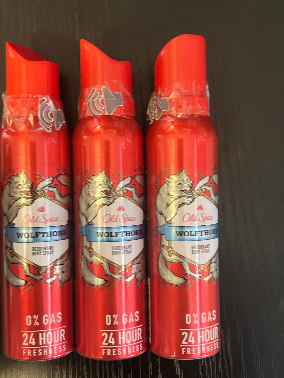 Old Spice Wolfthorn Deodorant Body Spray, 4.73oz (Pack of 3) 24Hr Men's NEW