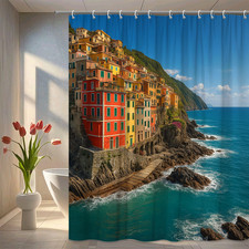 Vibrant Coastal Shower Curtain for Beach and Ocean Lovers