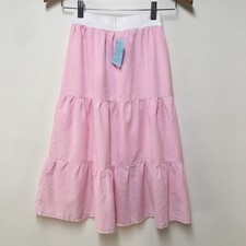 Skirt Girls M 8 100 Cotton Pink Stripe Ruffle Tier Maxi Mom and Pop's Kids