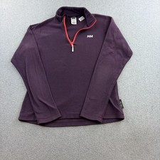 Helly Hansen Pullover Womens Medium Purple 1/4 Zip Fleece Long Sleeve Top