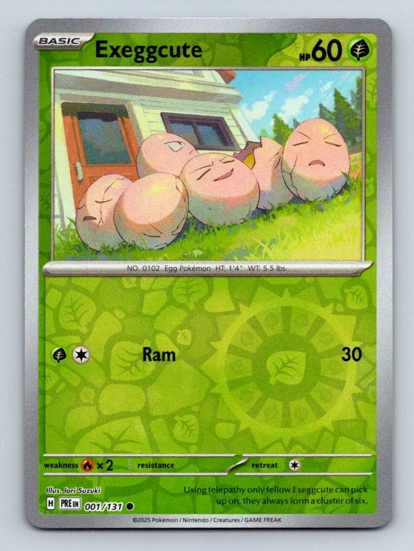 #1 Exeggcute 2025 Prismatic Evolutions * REVERSE HOLO