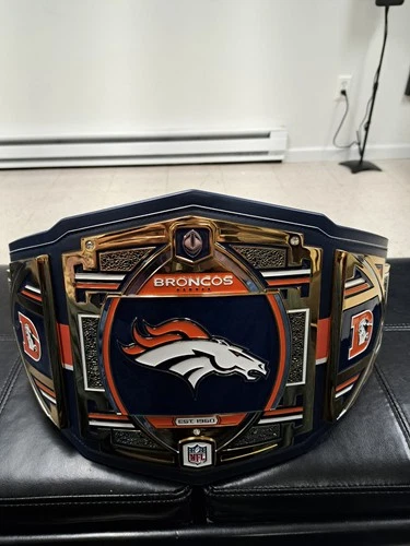 Peyton Manning Autographed Denver Broncos WWE Championship Belt Fanatics COA
