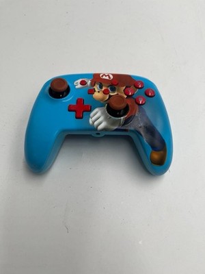 Power A Nintendo Switch Mario Punch Enhanced Wired Controller Blue No Cord