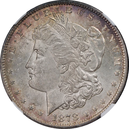 1878-P 7/8TF Weak Morgan Silver Dollar NGC MS62 Nice Eye Appeal Strong Strike