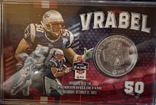 Mike Vrabel Patriots Hall of Fame Gedenkm&uuml;nze NFL Football Sammlerst&uuml;cke