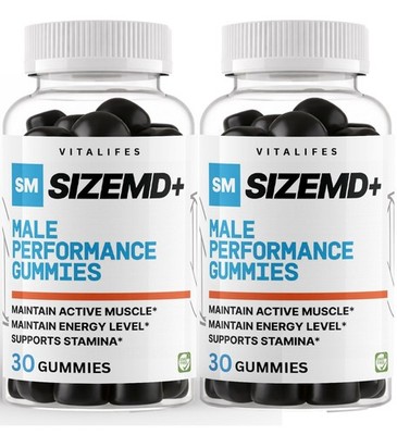 (2 Pack) SizeMD+ for Men, SizeMD Plus Extra Strength Male Performance 30 Gummies