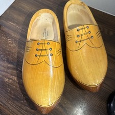 Large Yellow Wooden Dutch Shoes Clogs Holland Shoes
