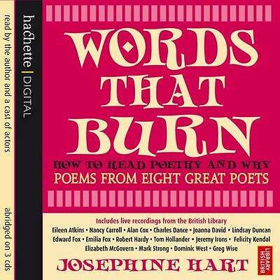 Words That Burn: Josephine Hart. 3 x CD audiobook. NEW AND SEALED