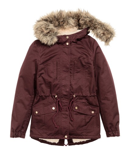 H&M Winterjacke Damen Jugendliche Parka Teddyfutter Gr.32 - 42 khaki beige NEU - Bild 8 von 17