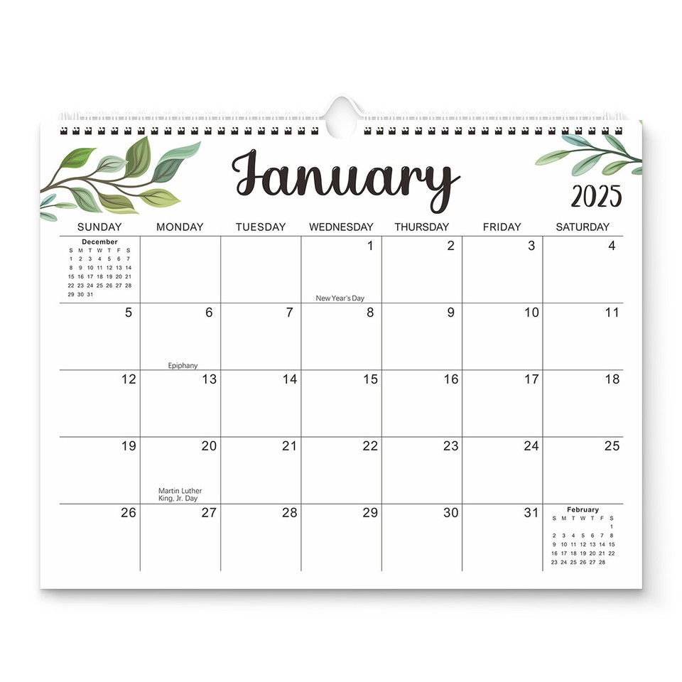 2025 Wall Calendar Slim Calender Large Month to View Planner, Easy View