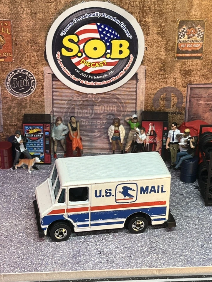 Hot Wheels Blackwalls 1976 furgoneta de entrega por correo de Estados Unidos 1:64 diecast excelente estado Hong Kong Foto 2 de 4