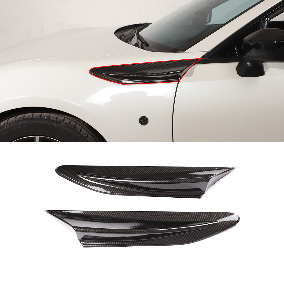 BREADEN　86tiptop Side Fender Trim Frame For Toyota 86 2016-20 Subaru BRZ 12-20