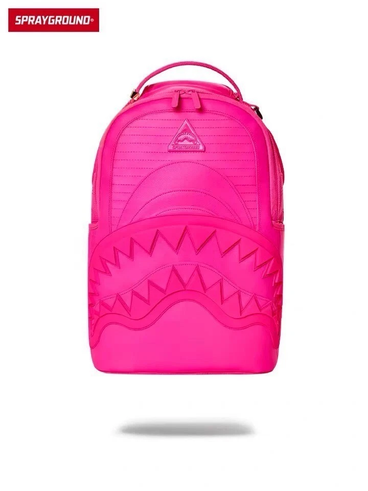 Sprayground Backpack Sakura Shockwave Pink DLX Shark Books Laptop Bag NEW