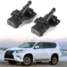 2pcs Front Hood Windshield Washer Wiper Nozzle Sprayer Arm Jet For Lexus GX460