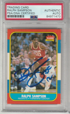 Ralph Sampson 1986-87 Fleer #97 Signed Auto PSA Authentic | eBay