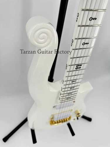 Fast Ship Solid Body Prince Cloud White Electric Guitar SH Pickup Gold Hardware - Picture 4 of 13