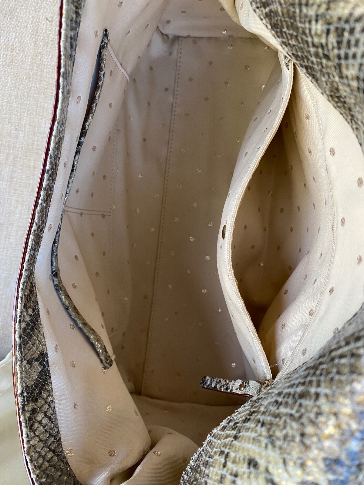 PYTHON LEATHER CROSSBODY HANDBAG PURSE.  MINT! KA… - image 5