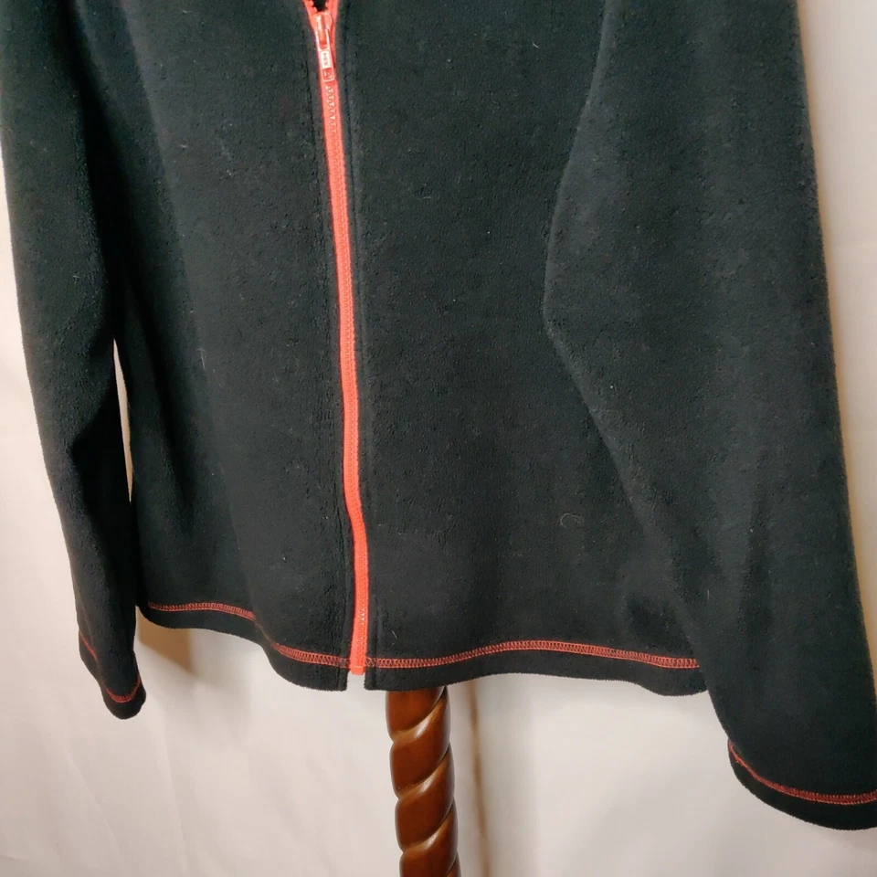 Sonoma Mujer Talla L Activewear Chaqueta Polar Negro Naranja Cremallera Completa Manga Larga Foto 4 de 4
