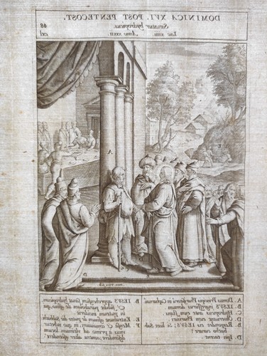 A man with dropsy is healed by Jesus, Passeri, A. Wierix, Stampa 1593 - Picture 9 of 10