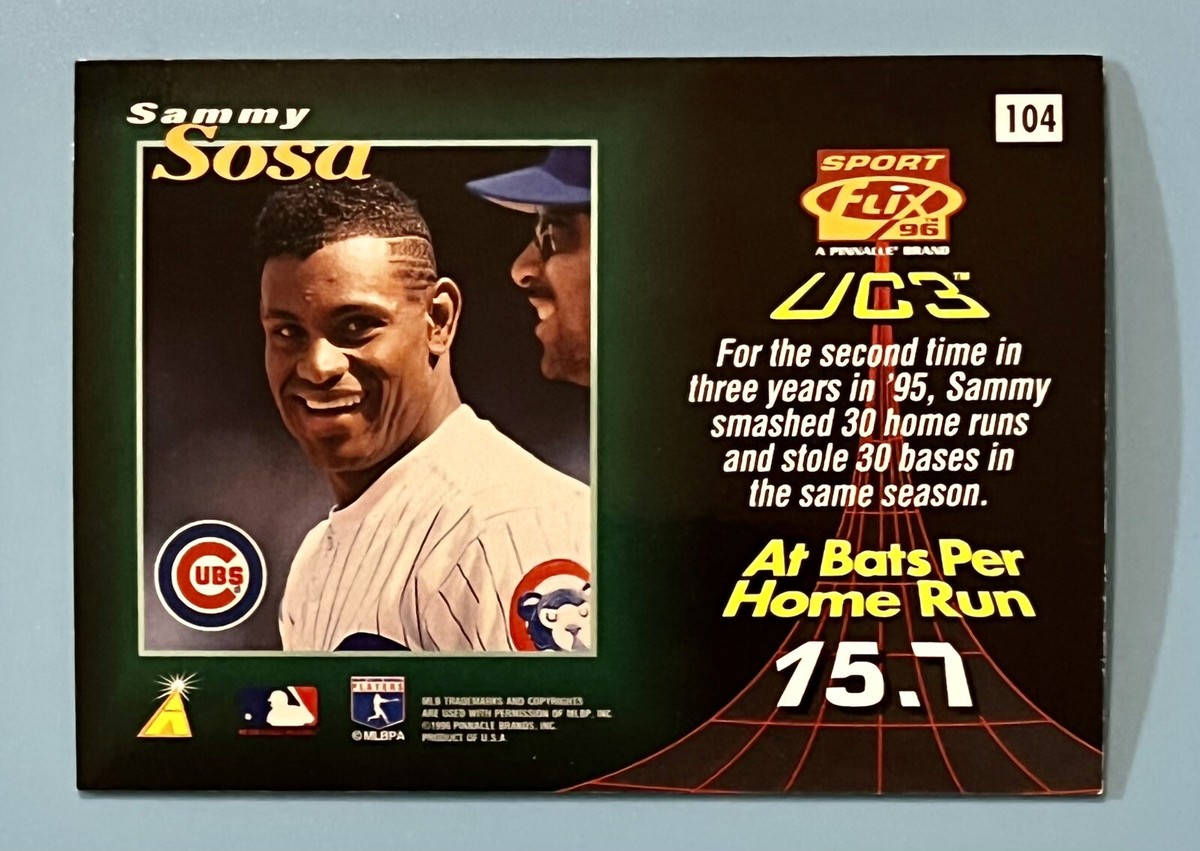 1996 Pinnacle Sport Flix Sammy Sosa UC3 #104 Chicago Cubs | eBay
