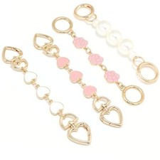 Purse Extender Chain Gold Bag Strap Extenders for Women Exquisite 2pink 2white