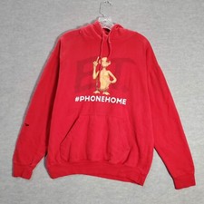 VINTAGE E.T. Men Sweater XL Red Phone Home Alien Universal Studios Hoodie READ