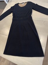 Anne Klein Dress Womens M Black Long Sleeve Sweater Cut Out Top~Flattering