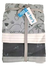 CARTERS Baby 4 Pack Baby Boys Infant Receiving Blankets Dinosaurs Stripes