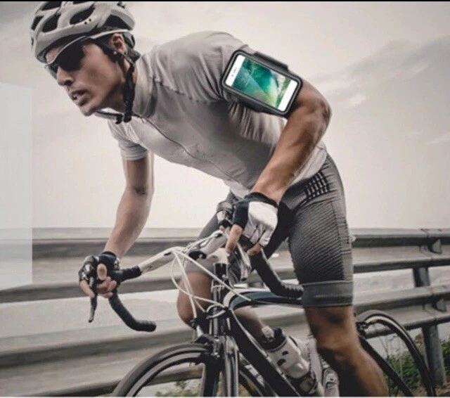 Brazalete flexible negro a prueba de sudor para iPhone/Galaxy Sport/Gimnasio/Ejercicio/Exterior Foto 4 de 4