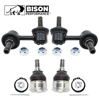 Bison Performance 4pc Front Sway Bar Link and Lower Ball Joint Kit For EL Civic