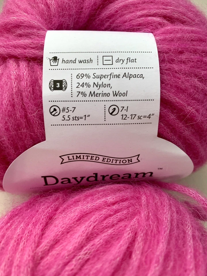 2 - Selecciones de punto edición limitada DAYDREAM ROSA ZAFIRO 142 yardas / 50 g mezcla de alpaca Foto 4 de 4