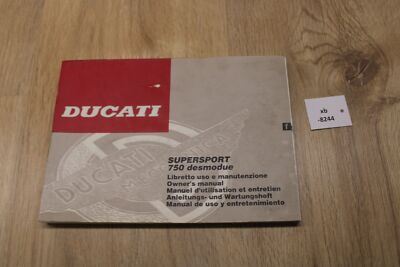 Ducati Supersport 750 desmodue Owner`s Manual 913.7.005.1E xb8244
