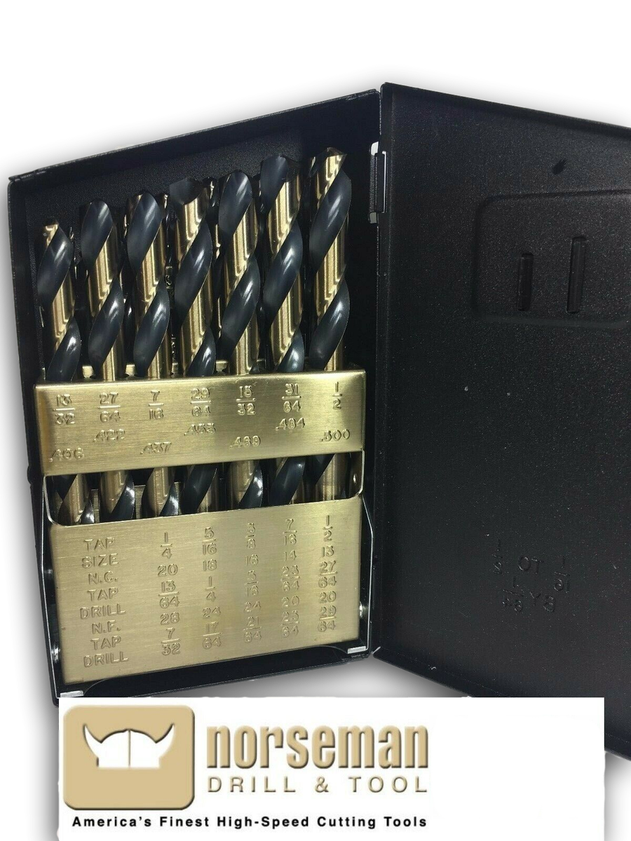 44150 Norseman / Viking SP-29 29 Piece Drill Bit Set Jobber Length