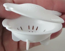 Tupperware Keychain Double Colander Mini Strainer White New