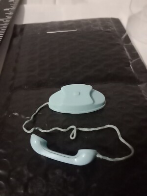 Barbie Princess Telephone Phone Lt. Blue With Cord #12 Aged Tlc
