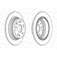 Ferodo 2X Bremsscheibe Hinten Ø282 Mm Voll FüR Honda CR-V II Rd_ 2.0