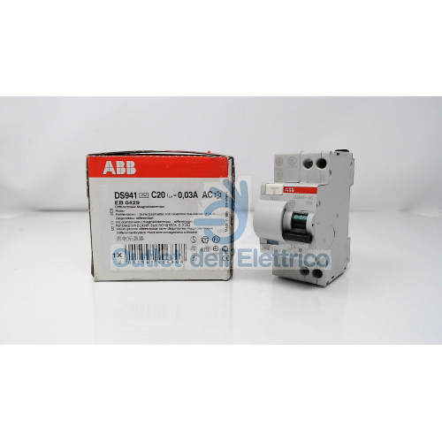 ABB DS941 INTERRUTTORE DIFFERENZIALE 4,5KA 1PN C20 EB 042 9