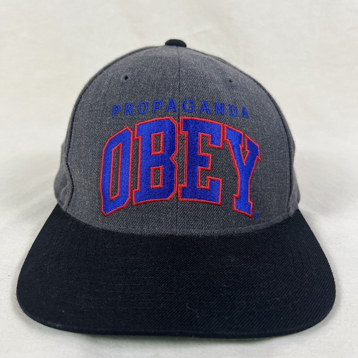 Mens Hats Grey Obey Hat Men's Obey Clothing Bold Label Organic