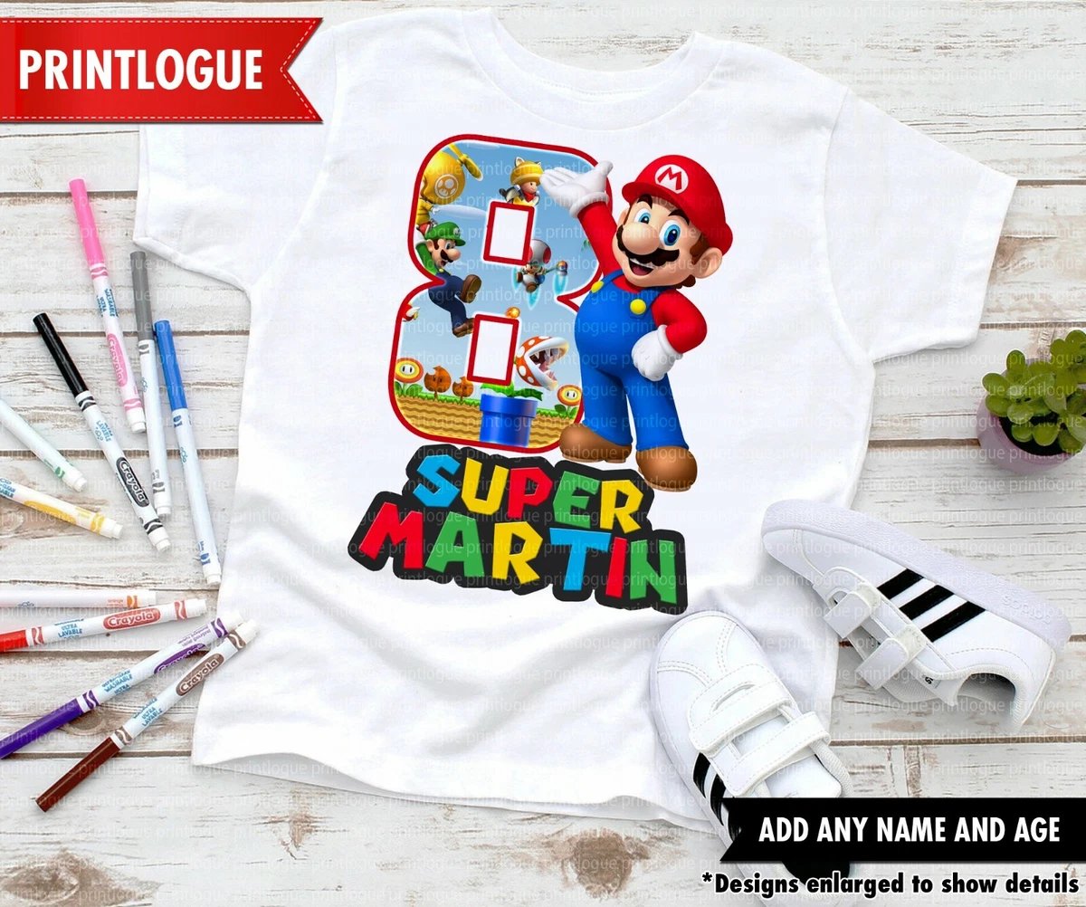 Super Mario Birthday Shirt, Mario Family Shirt, Mario Shirt, Mario Bros  Party