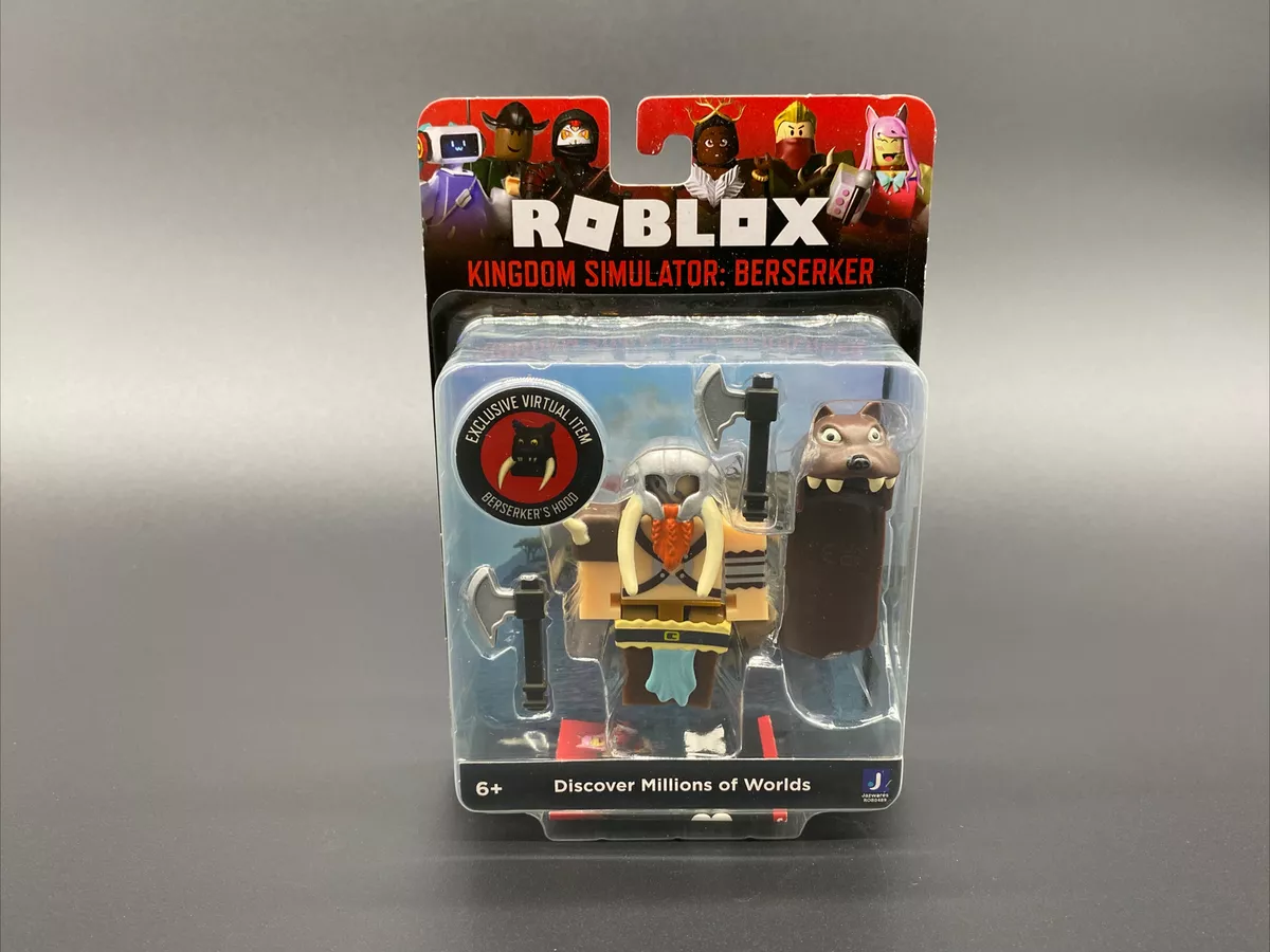 New Roblox Kingdom Simulator Berserk Figure - With Exclusive Virtual Item,  New