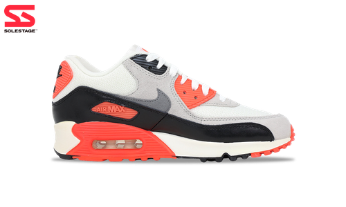 Nike Air Max 90 Premium Mesh Infrared 2015 (724882-100) Grade School Size 5Y-7Y - Picture 2 of 4