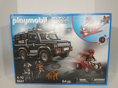 Playmobil City Action 5647 Police Hummer 64 pc OOP New | eBay