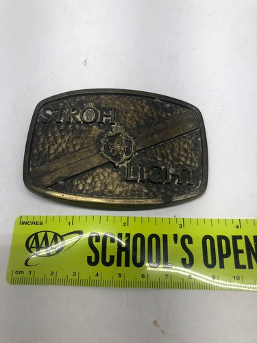 Stroh Light Belt Buckle Strohs Beer