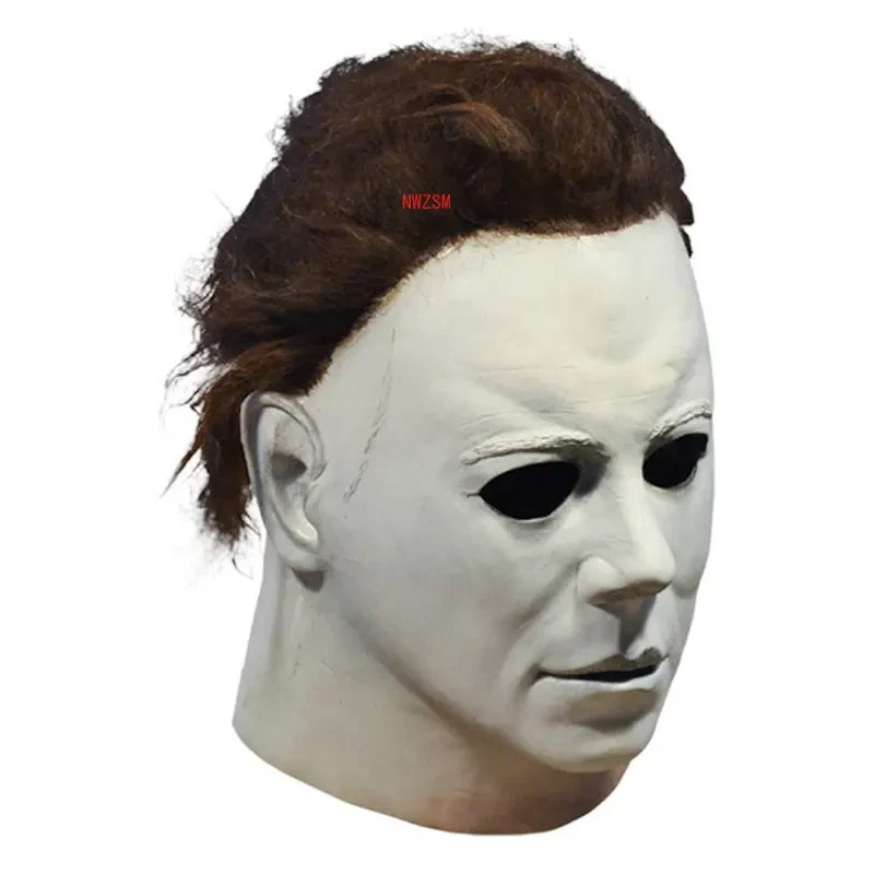 Masque halloween Blanc Michael Myers horreur Accessoires de Carnaval en Latex